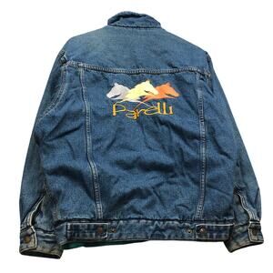 Vintage Rugged Gear Extra Tough Strong Parelli Reversible Denim Jacket Womens XL